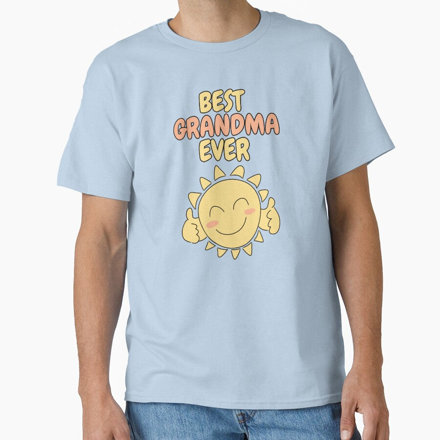 BEST GRANDMA EVER Cute Sun Pastel Blue by HugSomeNettles