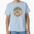 Stay Wild Vintage Nature Badge – Retro Desert Mountains Elephant Illustration by A1MarketDesigne