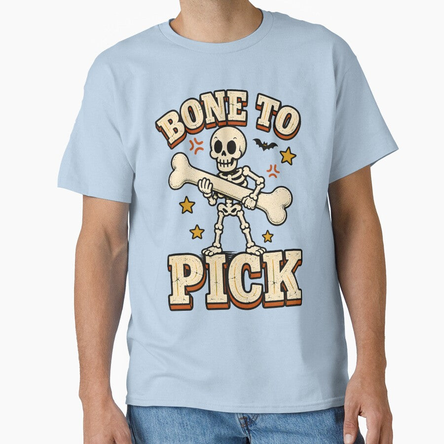 Bone to Pick Funny Retro Skeleton Halloween by  MAD's Recreation Studio