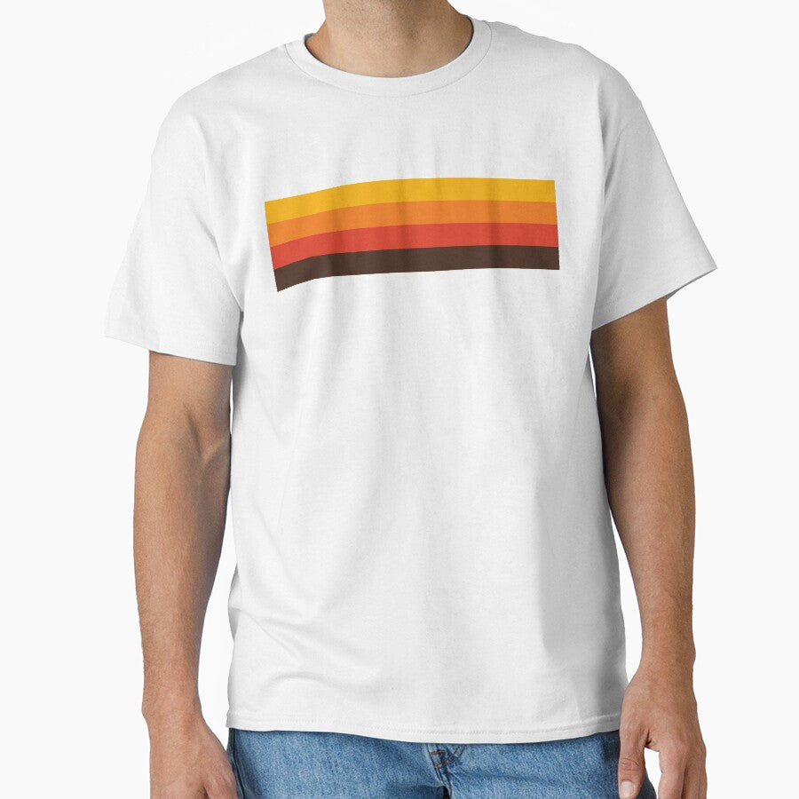70s 1970 70’s Yellow Orange Red Brown Sunset Stripes by ShamusSleuth
