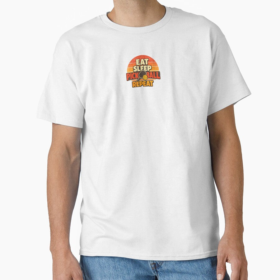 Eat Sleep Pickleball Repeat - Design Rétro Vintage Sport by DINK-SOCIETY