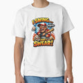 I Swing... And I Swear! Funny Baseball T-Shirt | Angry Baseball Player Graphic Tee | Baseball Humor Gift for Players & Fans by Sushikidsntoddlers