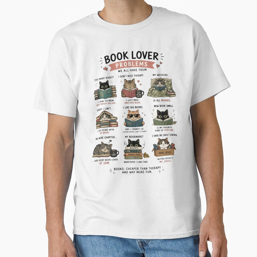 Book Lover Problems Funny Meme – Cute Reading Humor for Bookworms by Everleaf Studio