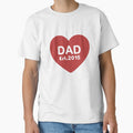 Dad Est. 2015 – Red Heart White Typography Minimal Design by ColorNestStudio