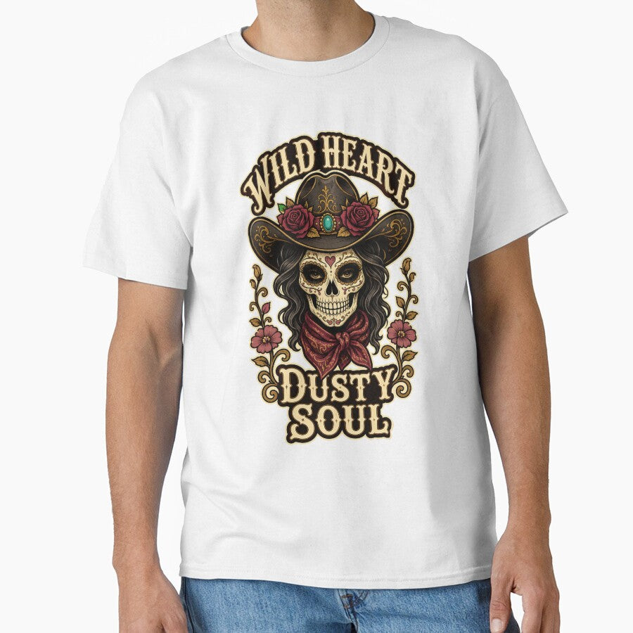 Wild Heart Dusty Soul Cowgirl Skull by Lobory