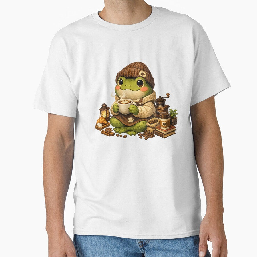 90s Retro Frog Coffee Lover | Vintage Aesthetic Streetwear Frog by CustomizingGift
