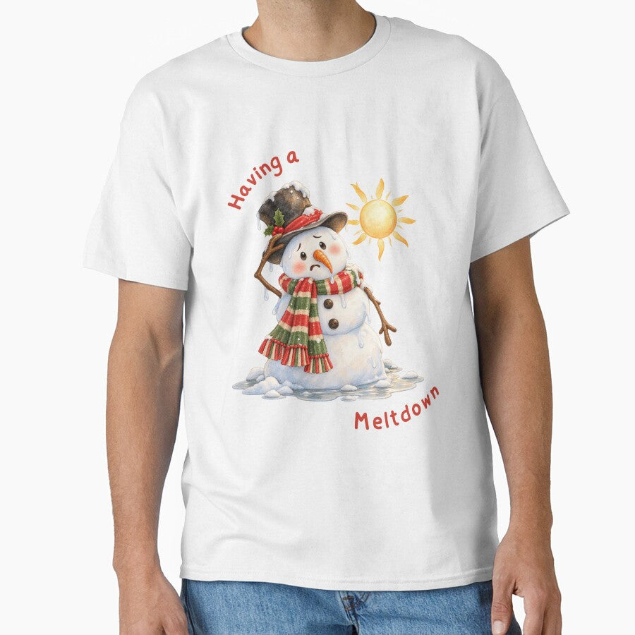 Having a Meltdown Funny Melting Snowman by mycute-stickers