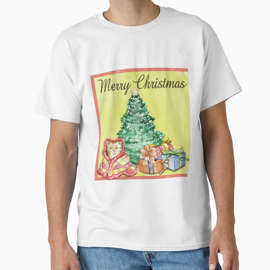Merry Christmas Cat - Cat Lover Greeting by V0L0S