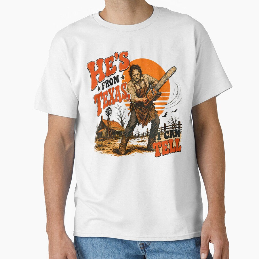 He'S From Texas I Can Tell Lone Star Scary Horror by Krwasatoune
