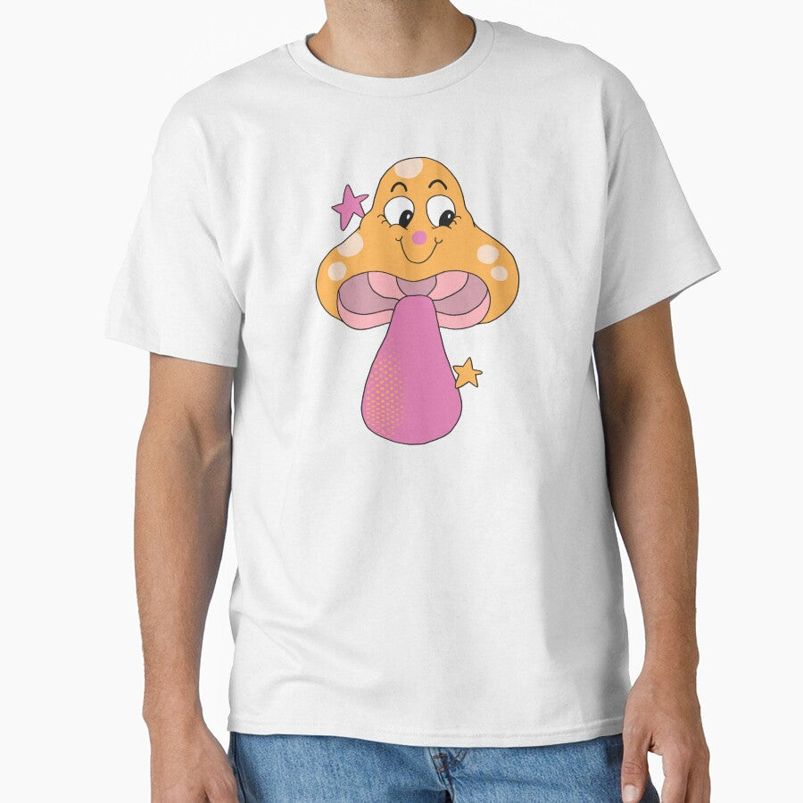 Happy Face Retro Mushroom (Yellow) by yellowflowerhut