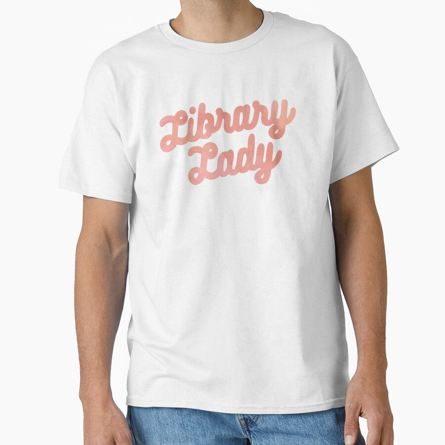 Retro Library Lady Design in Pink Watercolor by WildeandCo