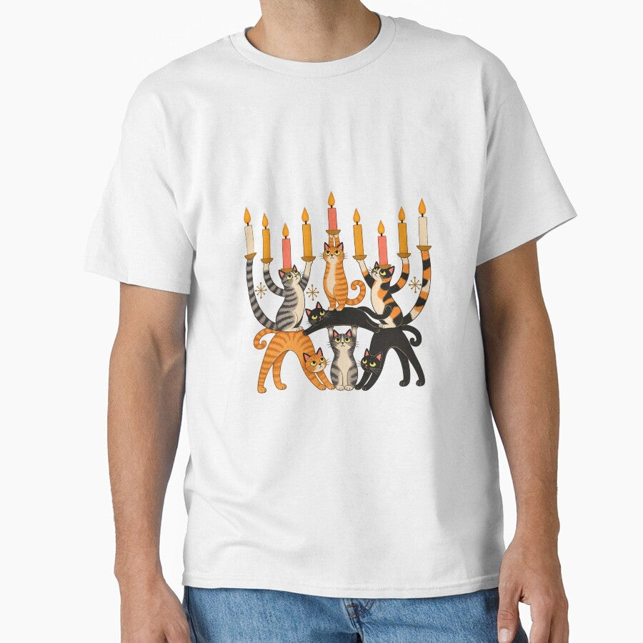 Cat Menorah Hanukkah by 68MadagascarZoo