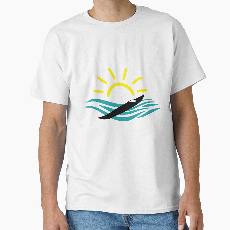 Sun, waves, kayak, canoe by claudiasartwork