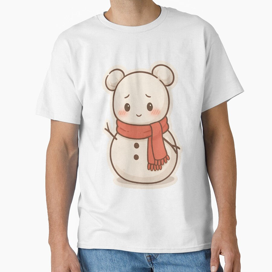 Shy Kawaii Snowman with Space Buns by OsasChild