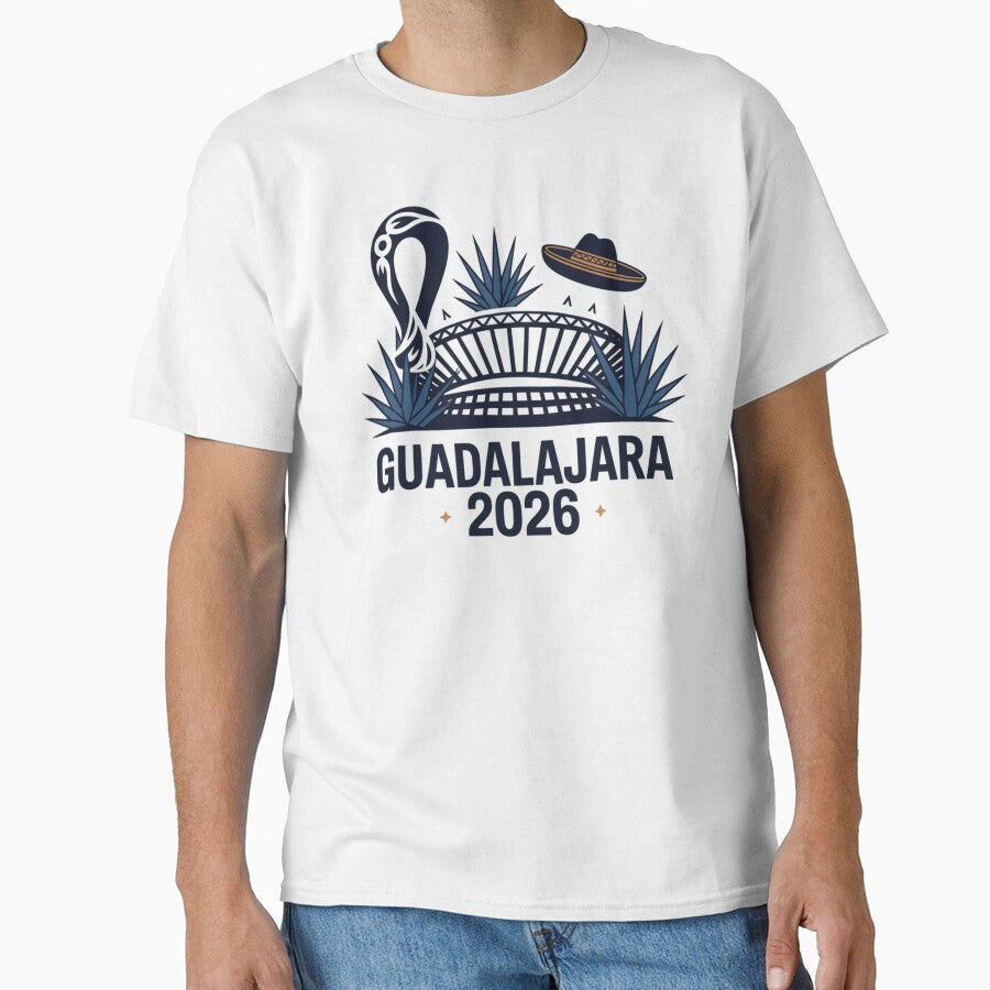 Guadalajara 2026  Mexico Football Soccer Souvenir T-Shirt V14 by DarylWelsh2024
