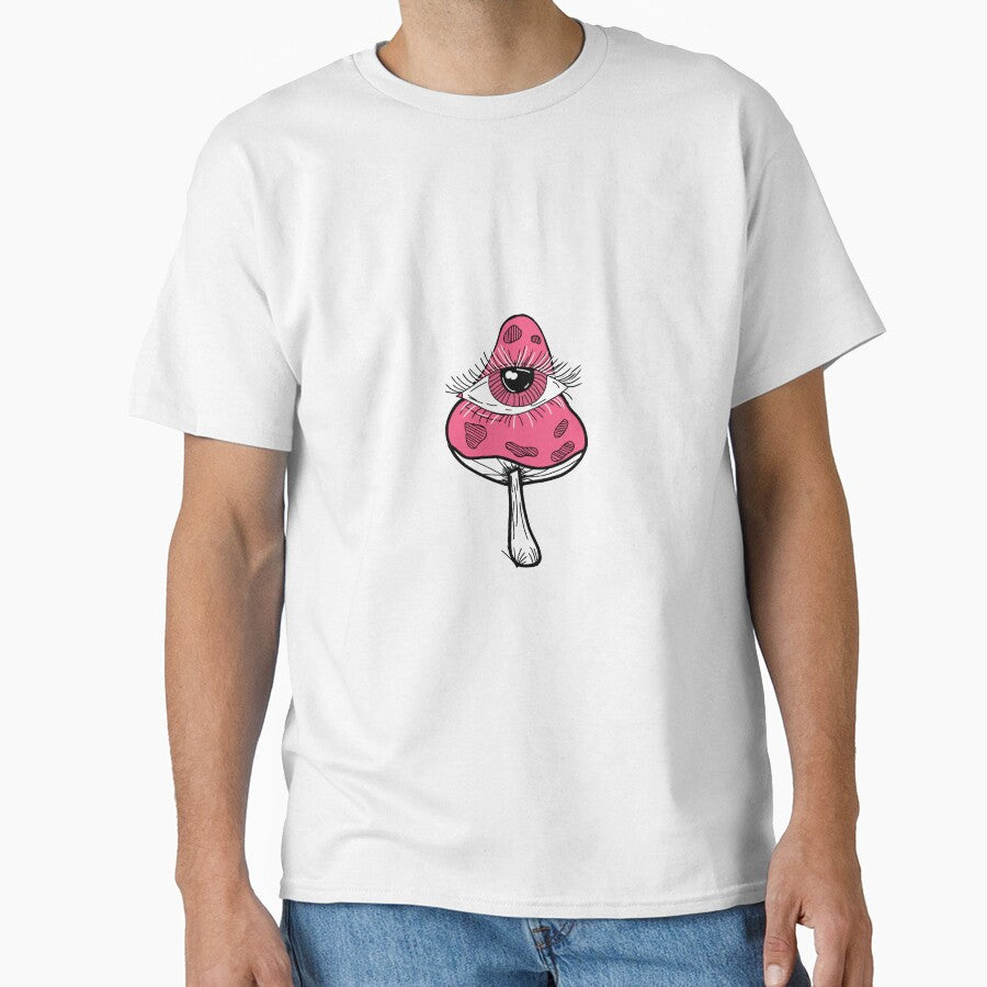Pink Spotted Mushroom with Eye by NeonPinkTears