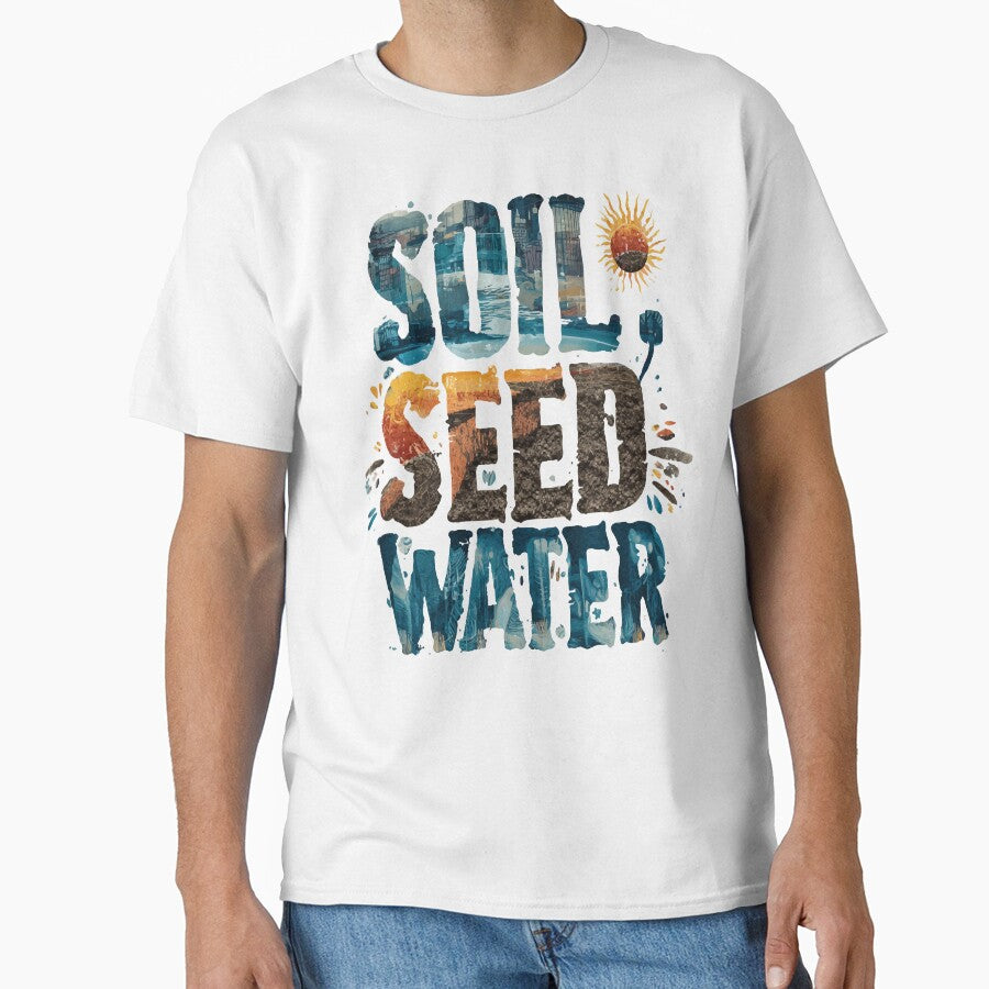 Soil Seed Water Sun Picture Text Design by RichardRags