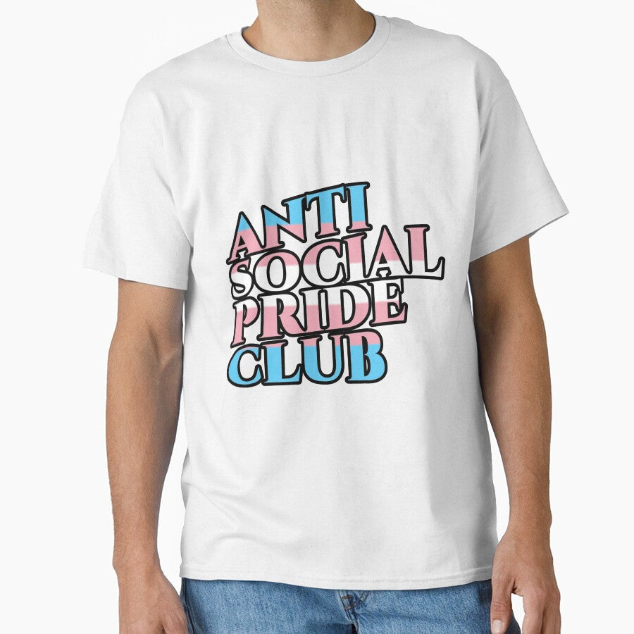 Anti Social Pride Club Trans Pride Flag by FunnyGayGuy