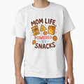 Mom Life Powered By Snacks Shirt Funny Mom Life Mother's Day Gift by TshirtsLabs
