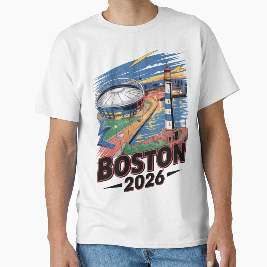 Boston 2026 New England Soccer Souvenir T-Shirt V17 by DarylWelsh2024