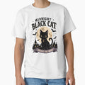 Midnight Black Cat Under the Moon Retro Halloween by RoyesButler