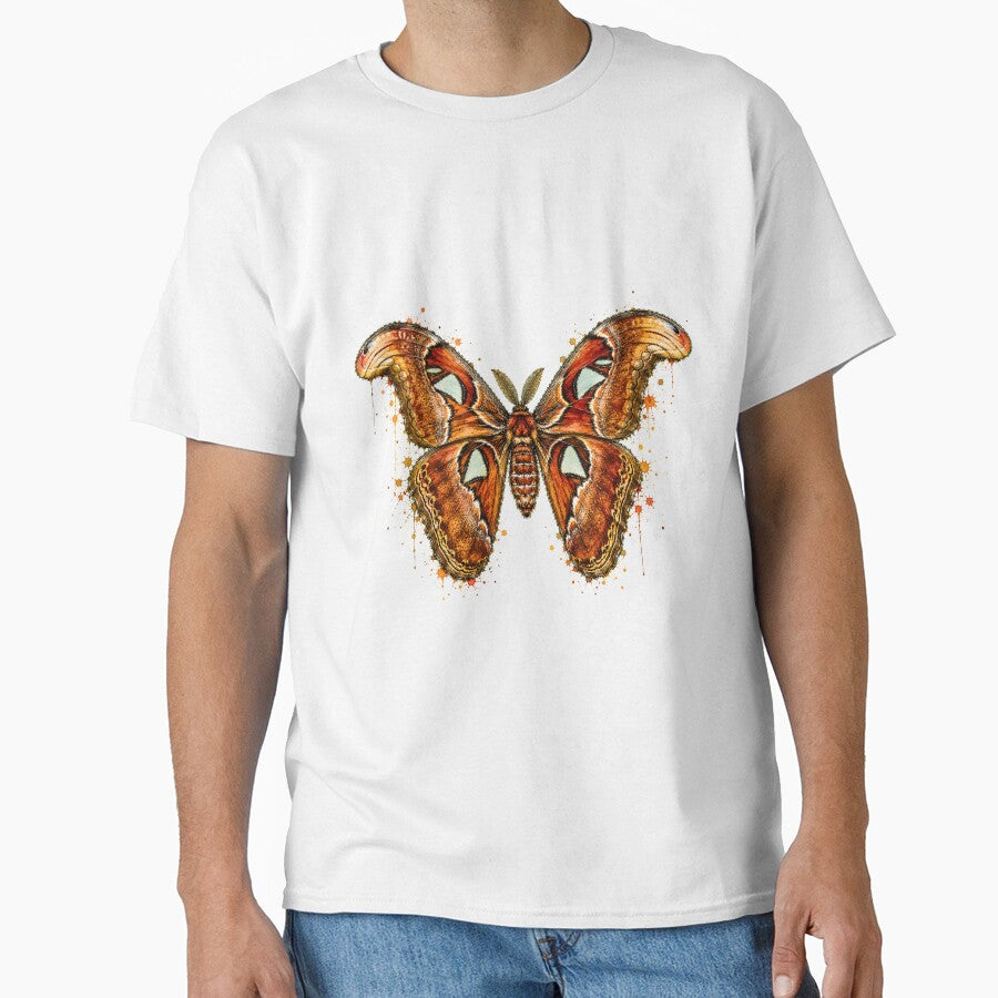 Atlas Moth Watercolor Art – Majestic Giant Moth Nature Illustration by ColorSplash123