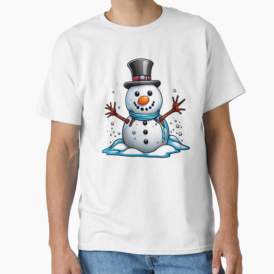 Melting snowman Christmas t-shirt by Travelcases