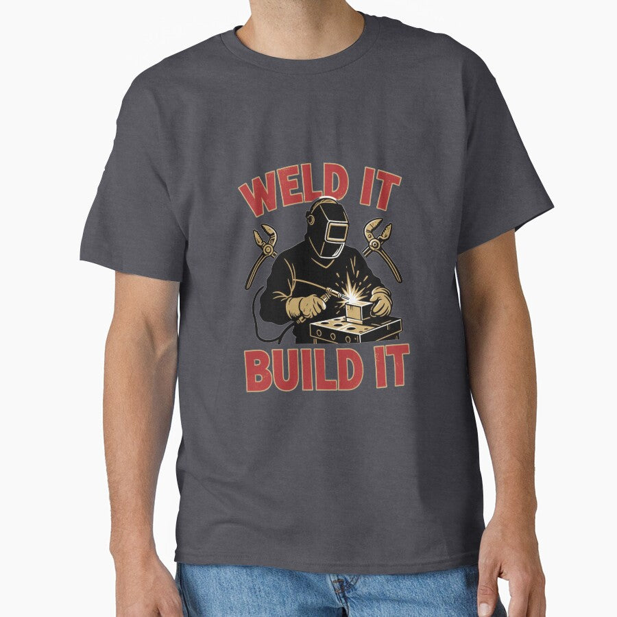 WELD IT BUILD IT – Tig Torch And Metal Workpiece Vintage Welding Design by tarkone