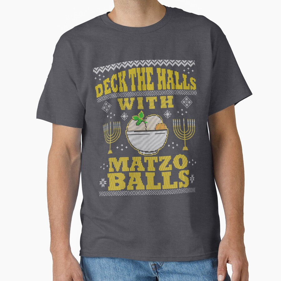 Jewish Hanukkah Gift Deck Halls With Matzo Balls Ugly Christmas Sweater by maindeals