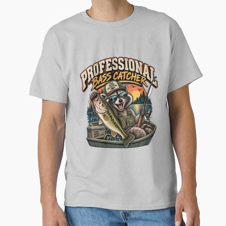 Professional Bass Catcher Raccoon – Funny Vintage Bass Fishing by Dabsky
