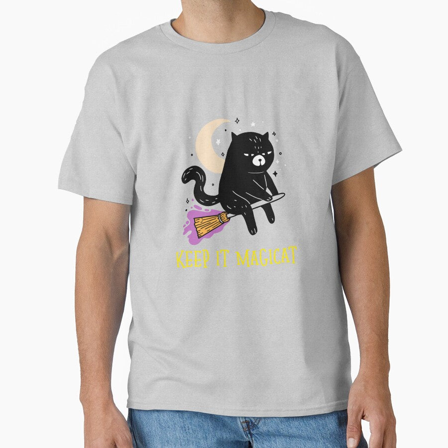 HALLOWEEN BLACK CAT BROOM by JamiesLocker