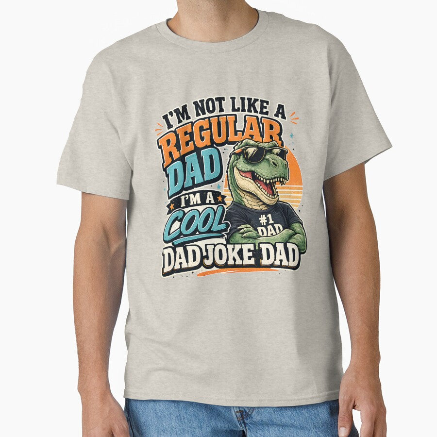 Funny T-Rex Dad Joke Dad Gift for Fathers Day by Feral Feline