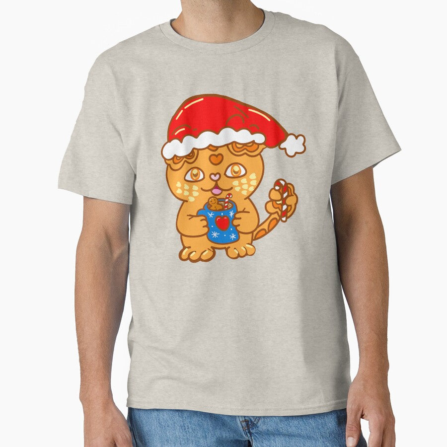 Christmas Ginger Cat Hot Chocolate – Cute Festive Persian Cat by BigfeetLittlepaws