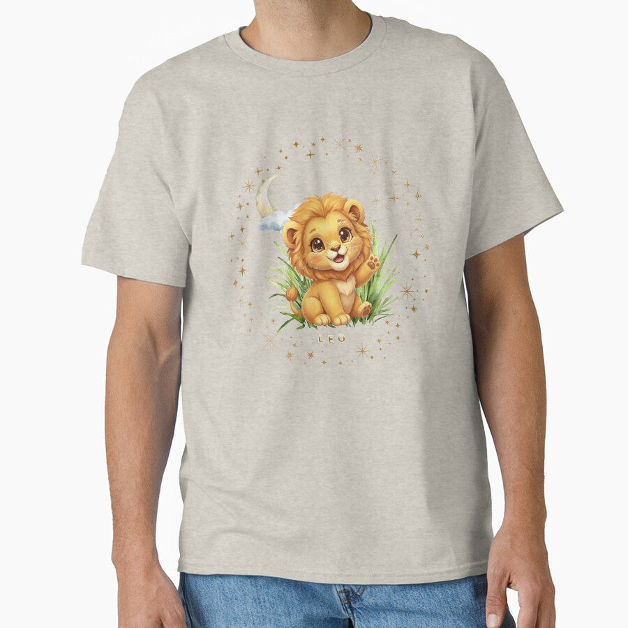 Cute Leo Zodiac for Kids – Adorable Lion Astrology Design by EnlightArt
