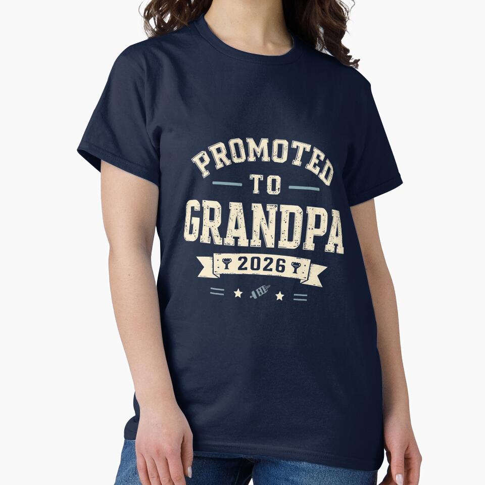 Promoted to Grandpa 2026 Funny Pregnancy Announcement T-Shirt, Funny Shirt, Valentine Shirt gift, Valentine Day Cut File by GAIDREDA