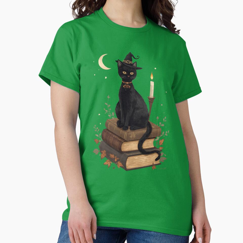 Dark Academia Halloween Cat by ChicTrendz