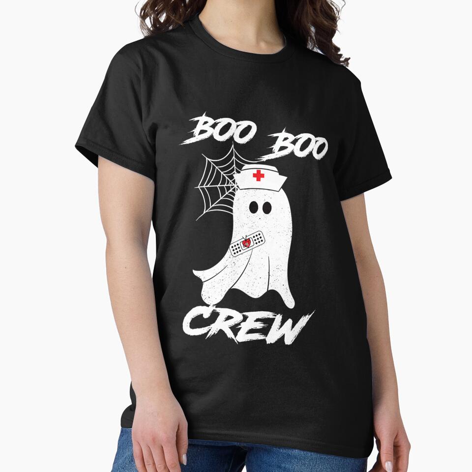 Boo Boo Crew Nurse Ghost Funny Halloween Costume by glynismalcolm