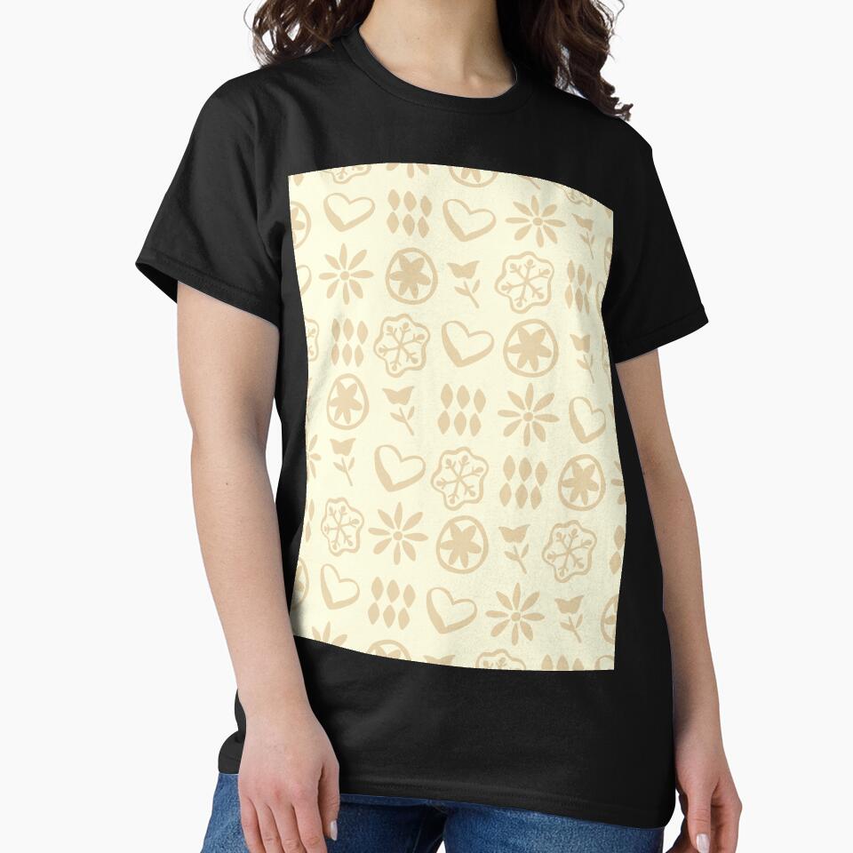 Beige and Cream Boho Retro Mid Century Nostalgic Christmas Pattern by blomastudios