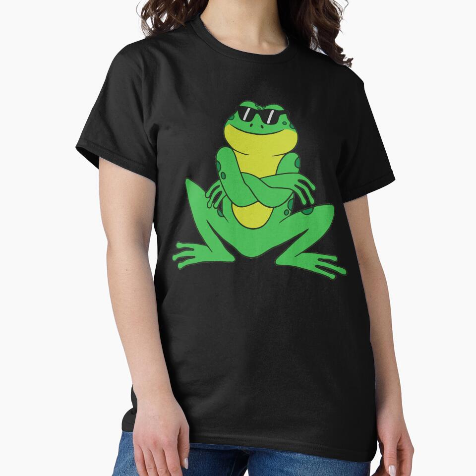 Frog in Sunglasses Funny proud animal by Zagach Letters