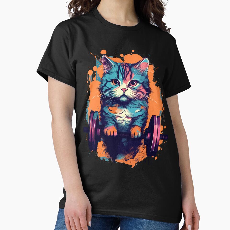 Gym, Workout or Fitness Gift Funny Cat in a Gym by KsuAnn