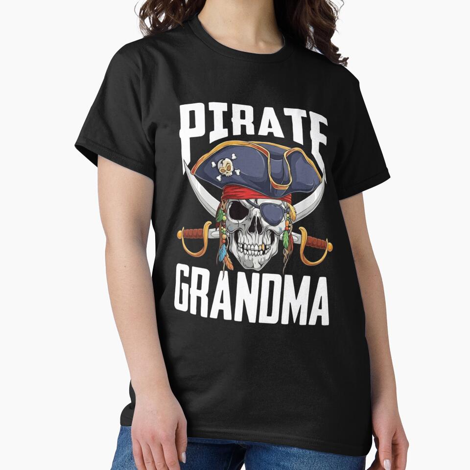 Pirate Grandma Funny Matching Family Pirate Halloween by haitrieuic96