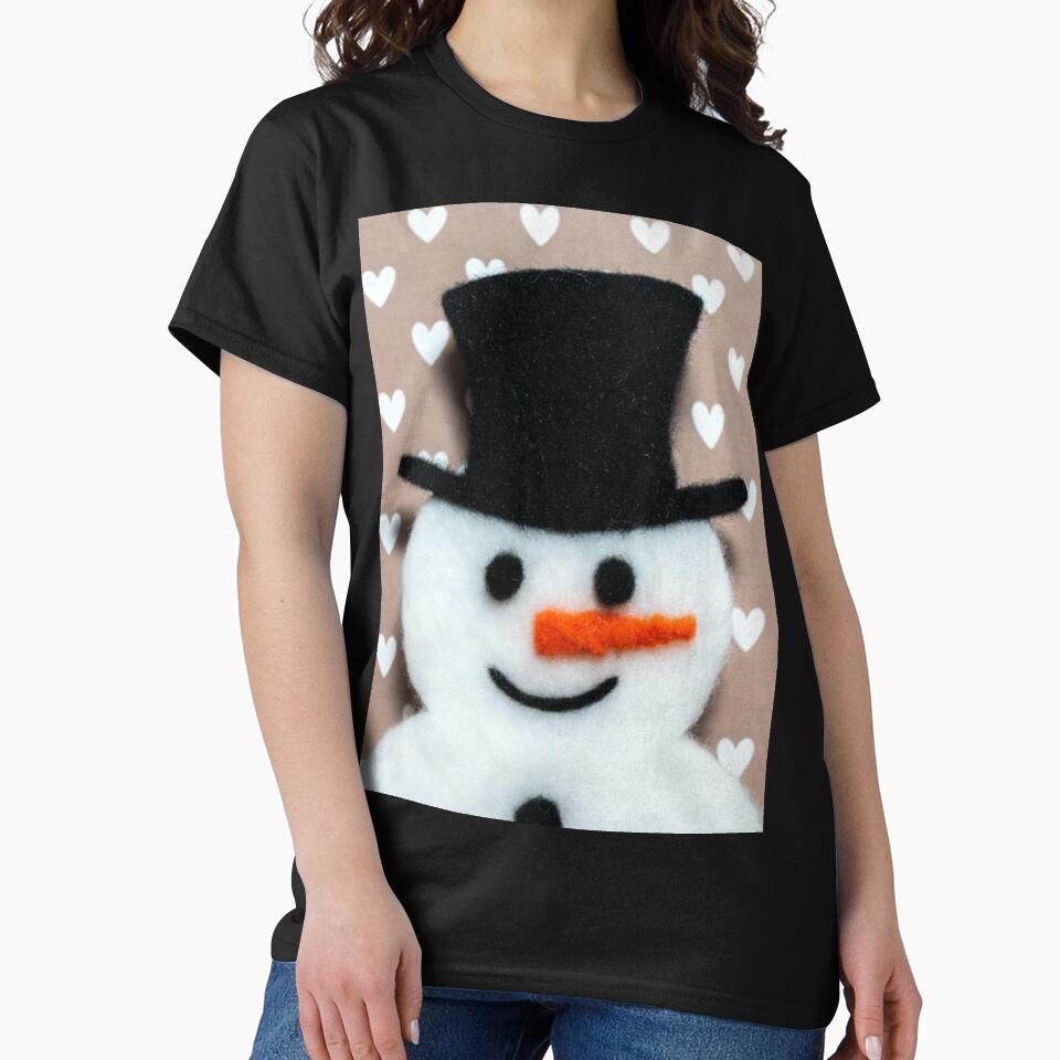 Cute Snowman With Hearts by SassyArtistry