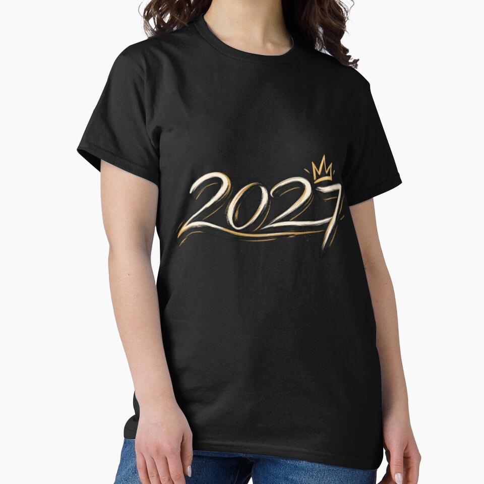 2027 New Year – Elegant Crown Typography Design by SimsimahLaughs