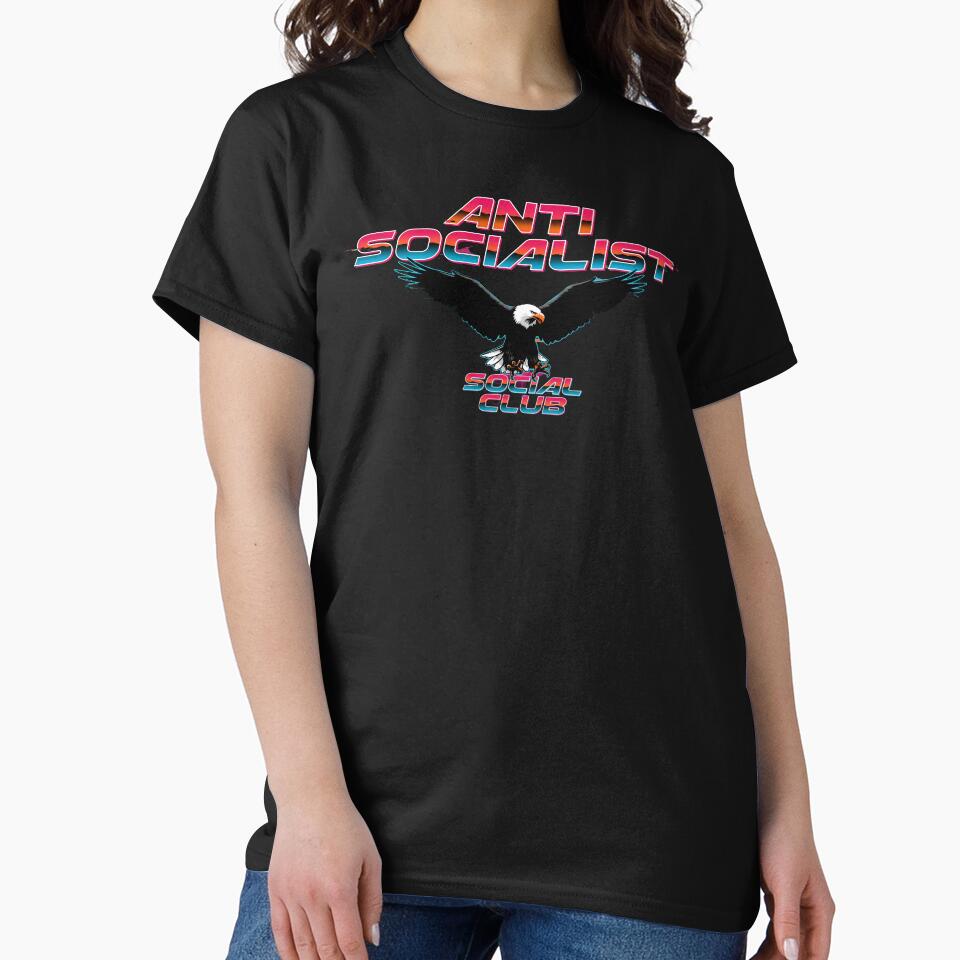 Anti Socialist Social Club Funny Political Retro Vintage by Redgiant87x