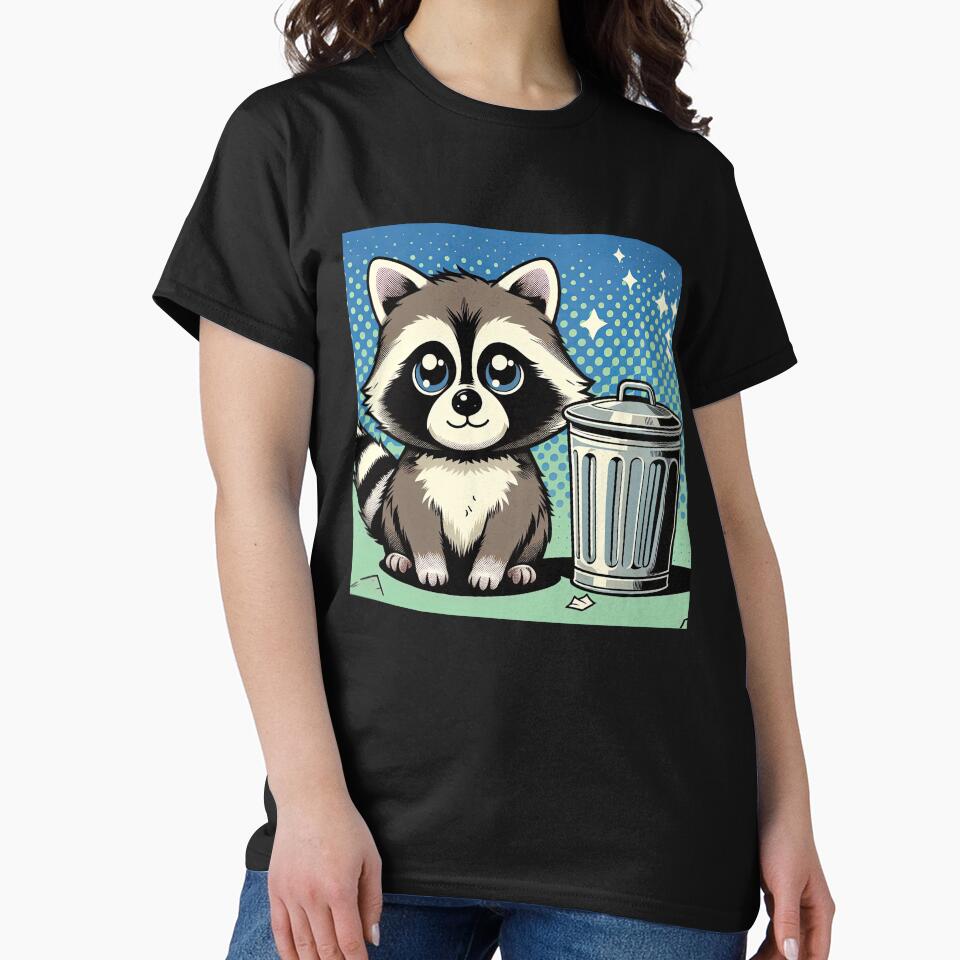 Cute Raccoon Pop Art Style by artofuniverse