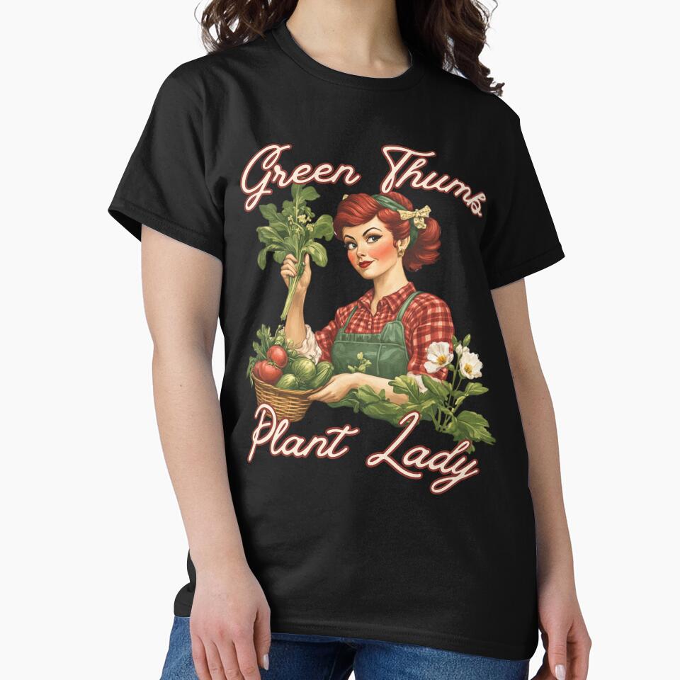 Plant Lady Green Thumb with text v3 by FluxDesigner