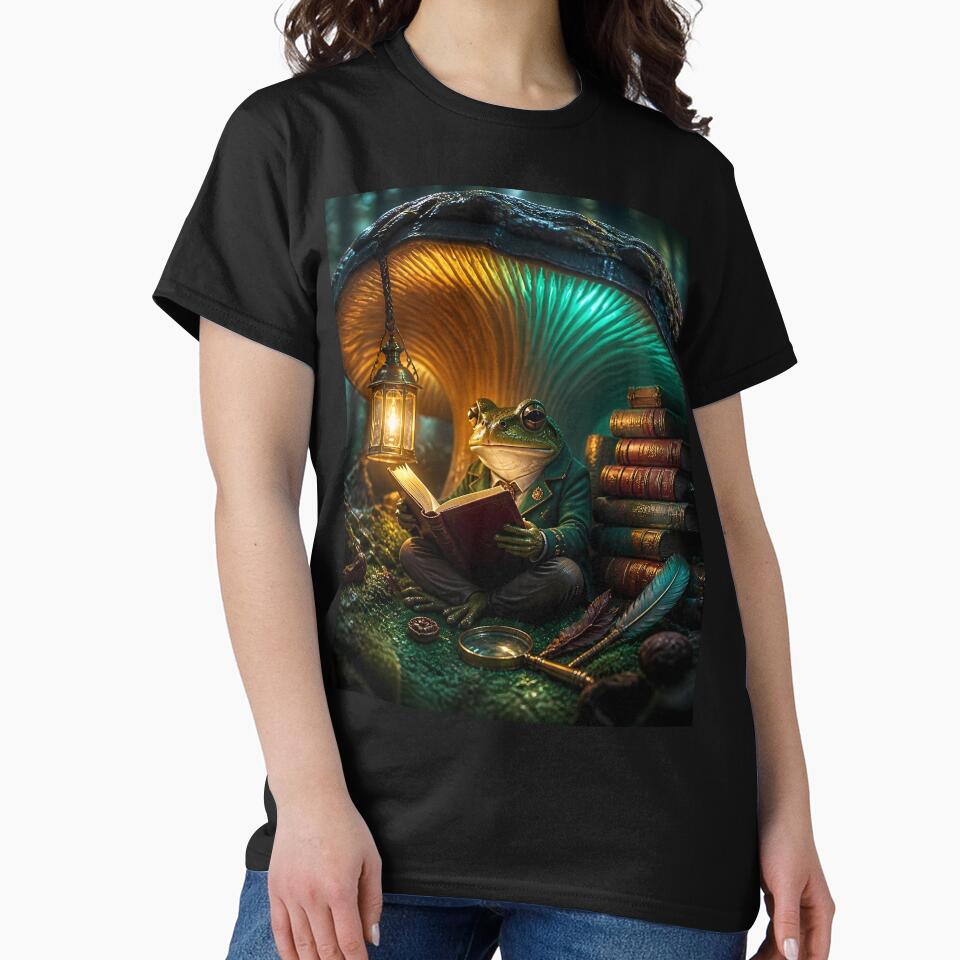 Gothic Goblincore Frog Scholar Mushroom Library by Fun2Fentastic
