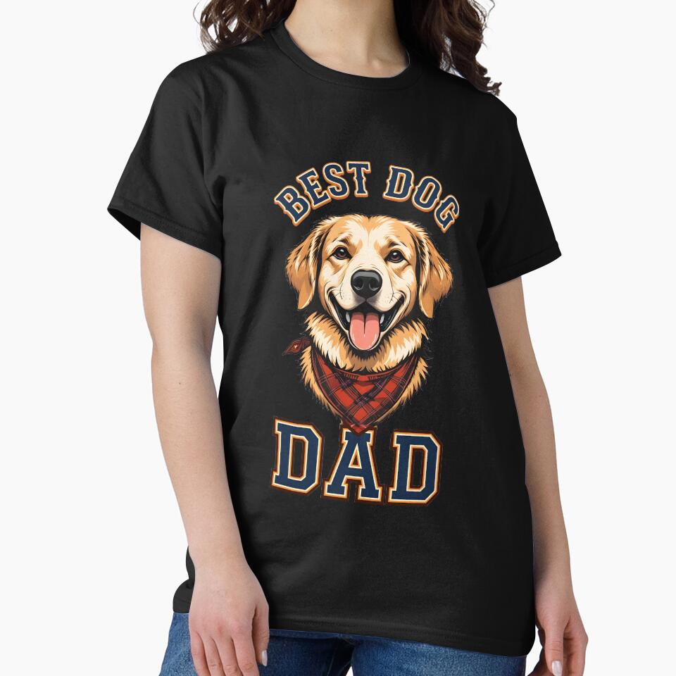 Happy Golden Retriever Best Dog Dad Vintage by Dazzle-Sizzle