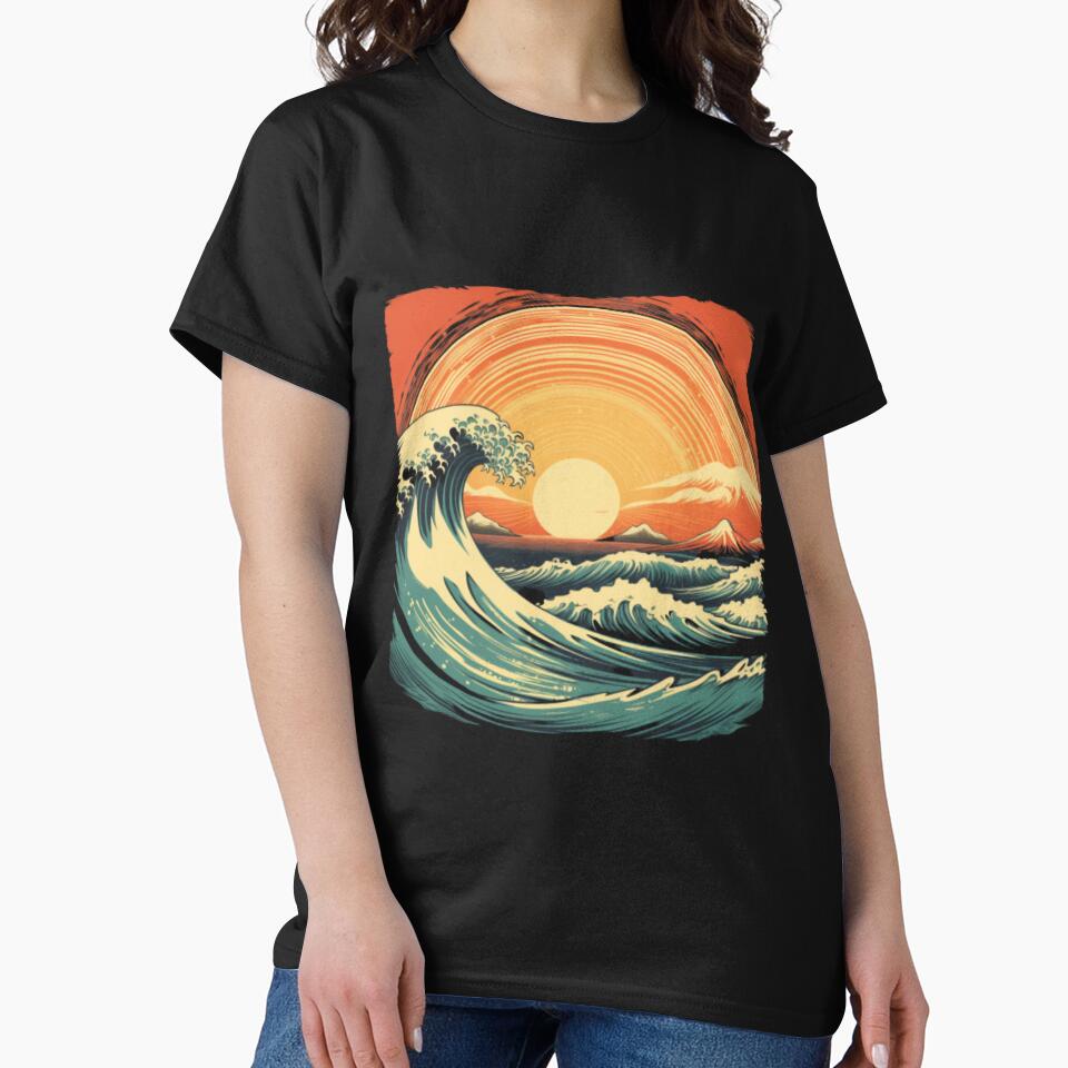 Embrace Timeless Elegance: Retro Sunset Rays Wave Collection by CITY-SHOPPING