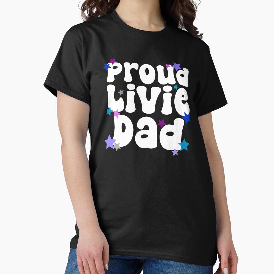Proud Livie Dad (for dark clothing) by DjBubbleDesigns